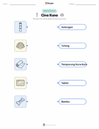 Lembar kerja cetak Tiongkok Kuno untuk anak-anak