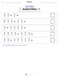 Ancient China printable worksheet preview