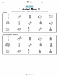 Ancient China printable worksheet preview