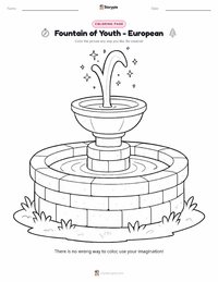 Fountain of Youth - European printable worksheet preview