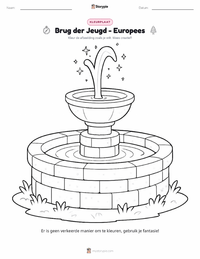Fontein van de Eeuwige Jeugd - Europees afdrukbare werkblad voorbeeld
