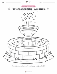 Podgląd drukowalnego arkusza ćwiczeń Fontanna Młodości - Europejska