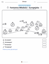 Podgląd drukowalnego arkusza ćwiczeń Fontanna Młodości - Europejska