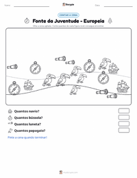 Prévia da folha de atividades imprimível Fonte da Juventude - Europeia