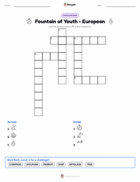 Fountain of Youth - European printable worksheet preview