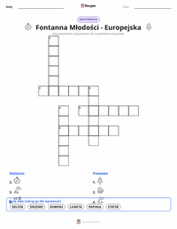 Podgląd drukowalnego arkusza ćwiczeń Fontanna Młodości - Europejska
