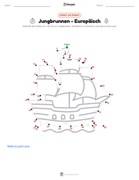 Jungbrunnen - Europäisch druckbare Arbeitsblatt Vorschau