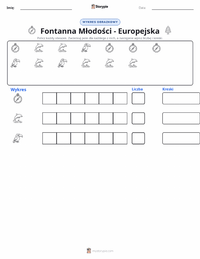 Podgląd drukowalnego arkusza ćwiczeń Fontanna Młodości - Europejska