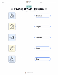 Fountain of Youth - European printable worksheet preview