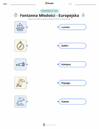 Podgląd drukowalnego arkusza ćwiczeń Fontanna Młodości - Europejska