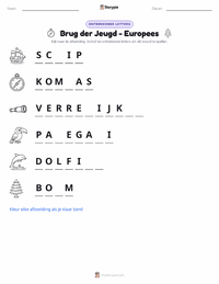 Fontein van de Eeuwige Jeugd - Europees afdrukbare werkblad voorbeeld