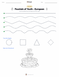 Fountain of Youth - European printable worksheet preview