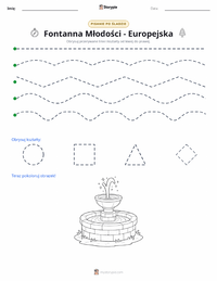 Podgląd drukowalnego arkusza ćwiczeń Fontanna Młodości - Europejska