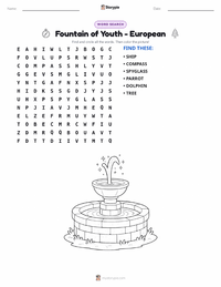 Fountain of Youth - European printable worksheet preview