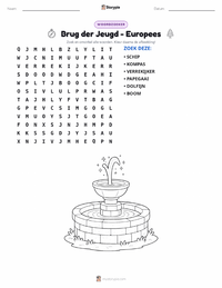 Fontein van de Eeuwige Jeugd - Europees afdrukbare werkblad voorbeeld