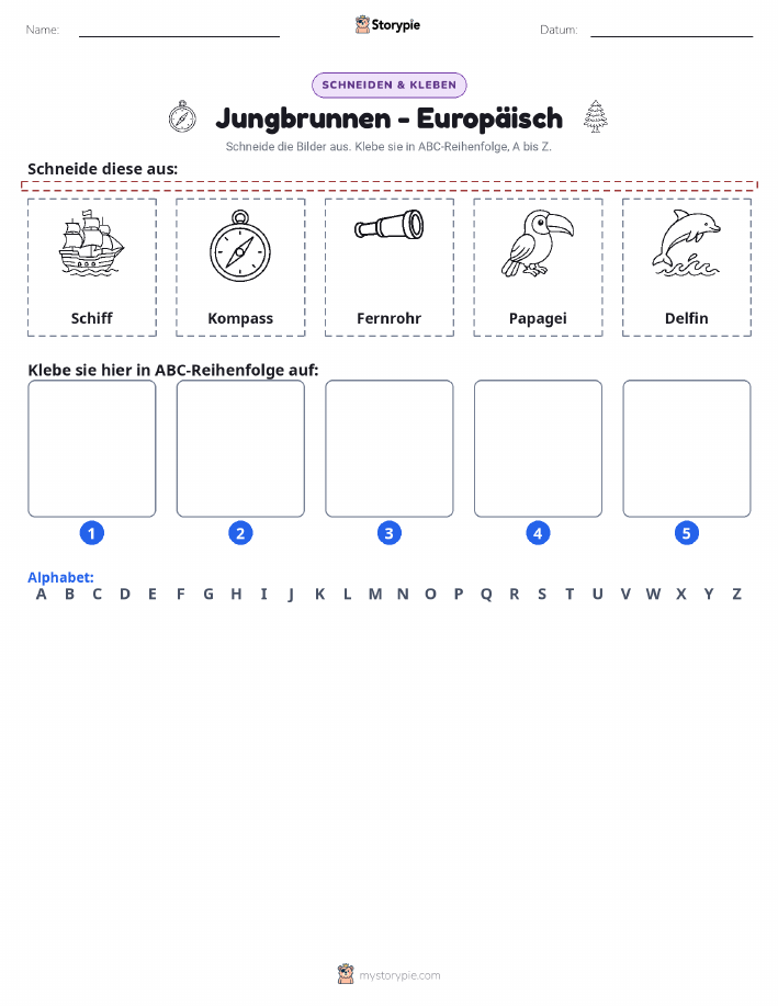 Schneiden & Einfügen Alphabet