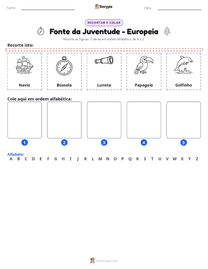 Recortar & Colar Alfabeto