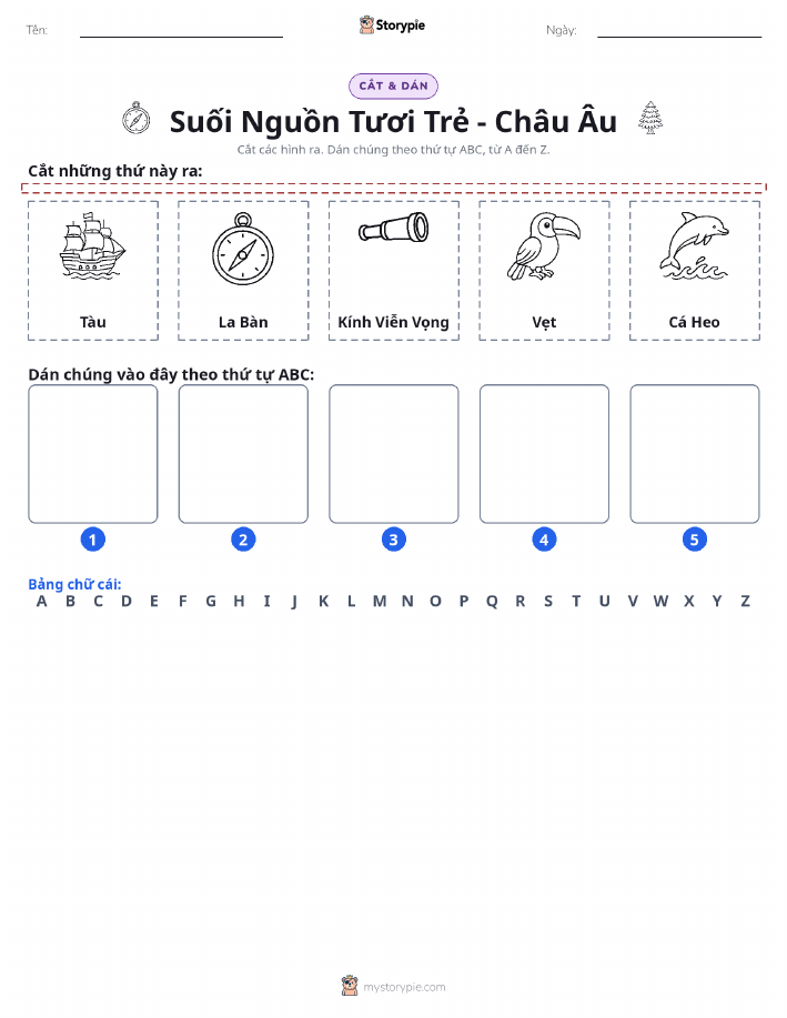 Cắt & Dán Chữ Cái