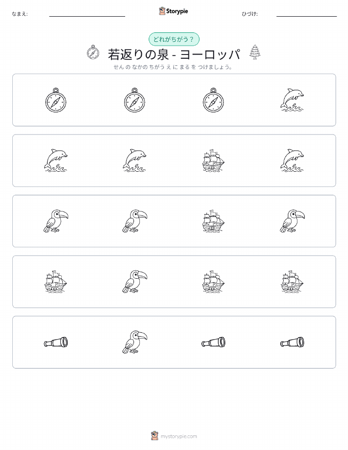 異なるものを見つけよう
