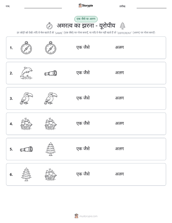 समान या भिन्न