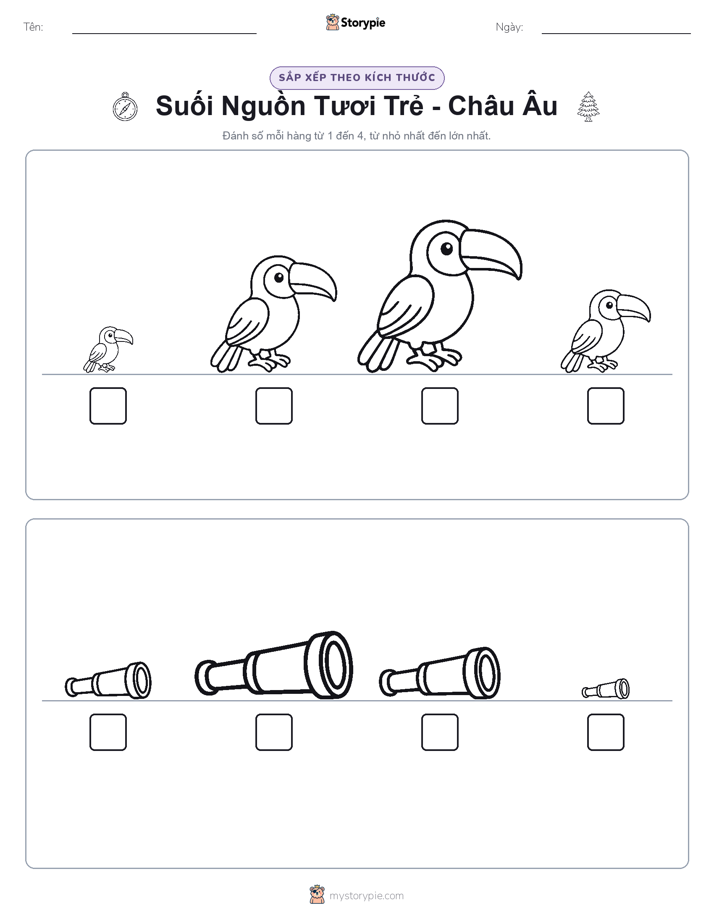 Thứ Tự Kích Thước