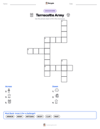 Terracotta Army printable worksheet preview