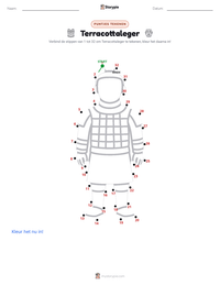Terracottaleger afdrukbare werkblad voorbeeld