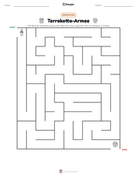 Terrakotta-Armee druckbare Arbeitsblatt Vorschau