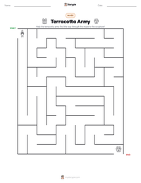 Terracotta Army printable worksheet preview
