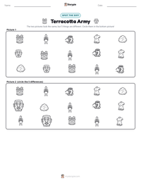 Terracotta Army printable worksheet preview