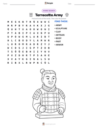 Terracotta Army printable worksheet preview