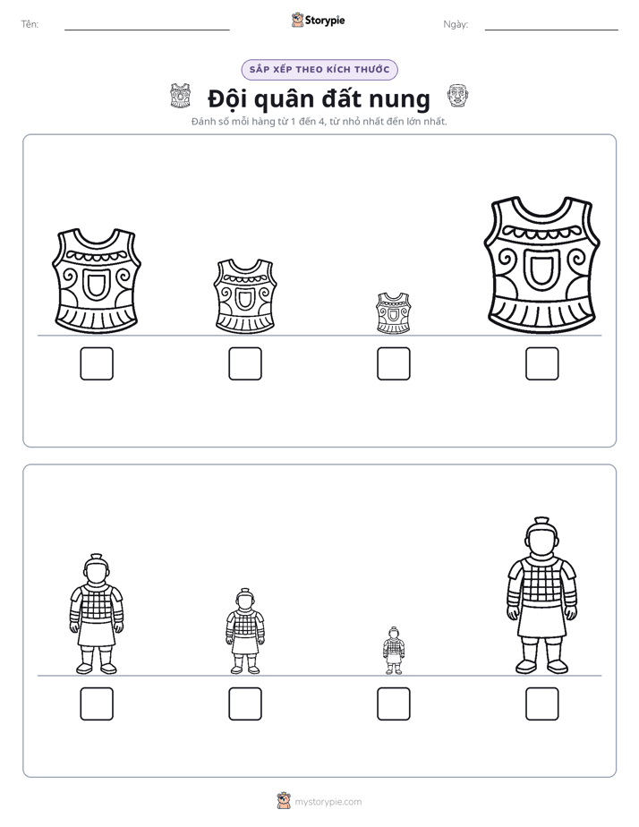 Thứ Tự Kích Thước