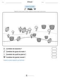 Aperçu de la feuille de travail imprimable Maïs