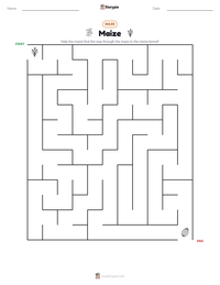 Maize printable worksheet preview