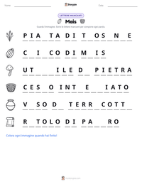 Anteprima della scheda stampabile di Mais