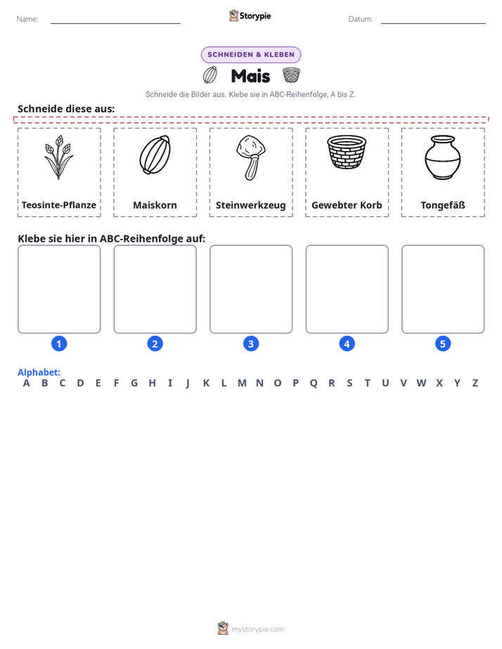 Schneiden & Einfügen Alphabet