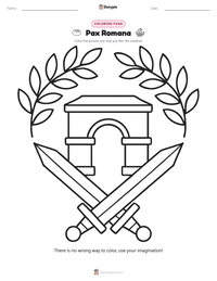Pax Romana coloring page for kids