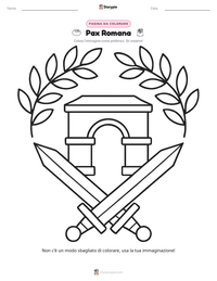 Pagina da colorare di Pax Romana per bambini