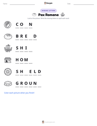 Pax Romana printable worksheet preview