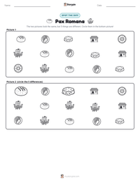 Pax Romana printable worksheet preview