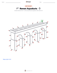 Roman Aqueducts printable worksheet preview