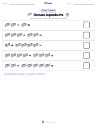 Roman Aqueducts printable worksheet preview
