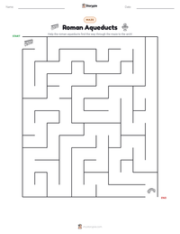 Roman Aqueducts printable worksheet preview