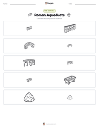 Roman Aqueducts printable worksheet preview