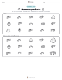 Roman Aqueducts printable worksheet preview