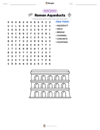 Roman Aqueducts printable worksheet preview