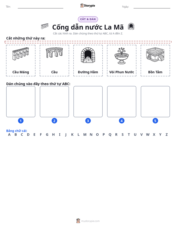 Cắt & Dán Chữ Cái