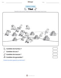Aperçu de la feuille de travail imprimable Tikal