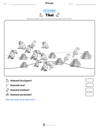 Tikal afdrukbare werkblad voorbeeld