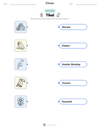 Tikal printable worksheet preview